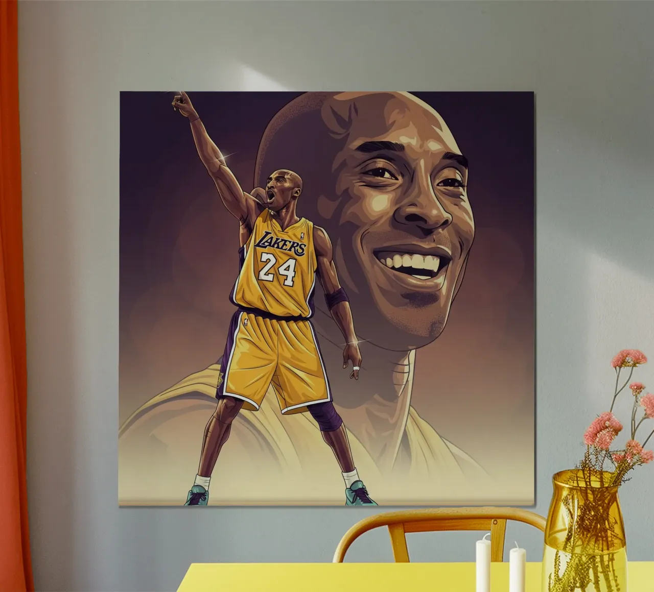 Basketball icon - Kobe Bryant hahnemühle by Lembayung art