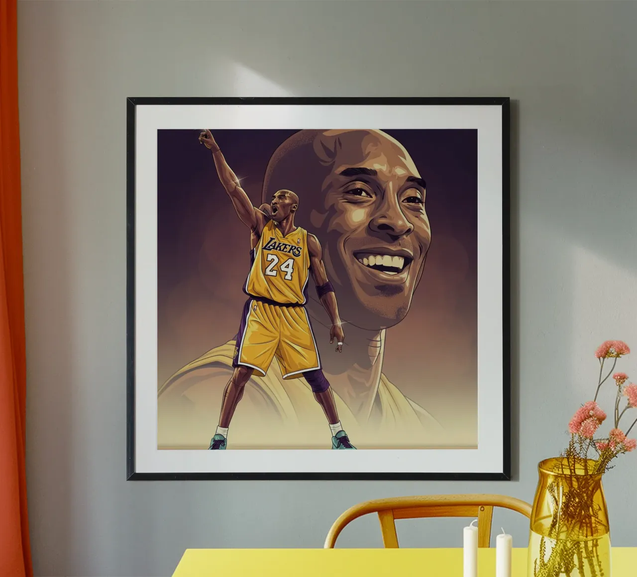 Basketball icon - Kobe Bryant hahnemühle by Lembayung art