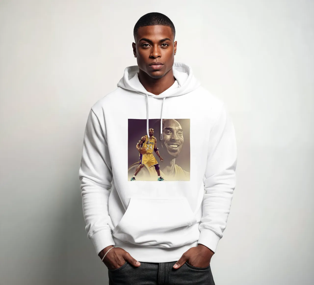 Kobe Bryant smile felpa con cappuccio da Lembayung art