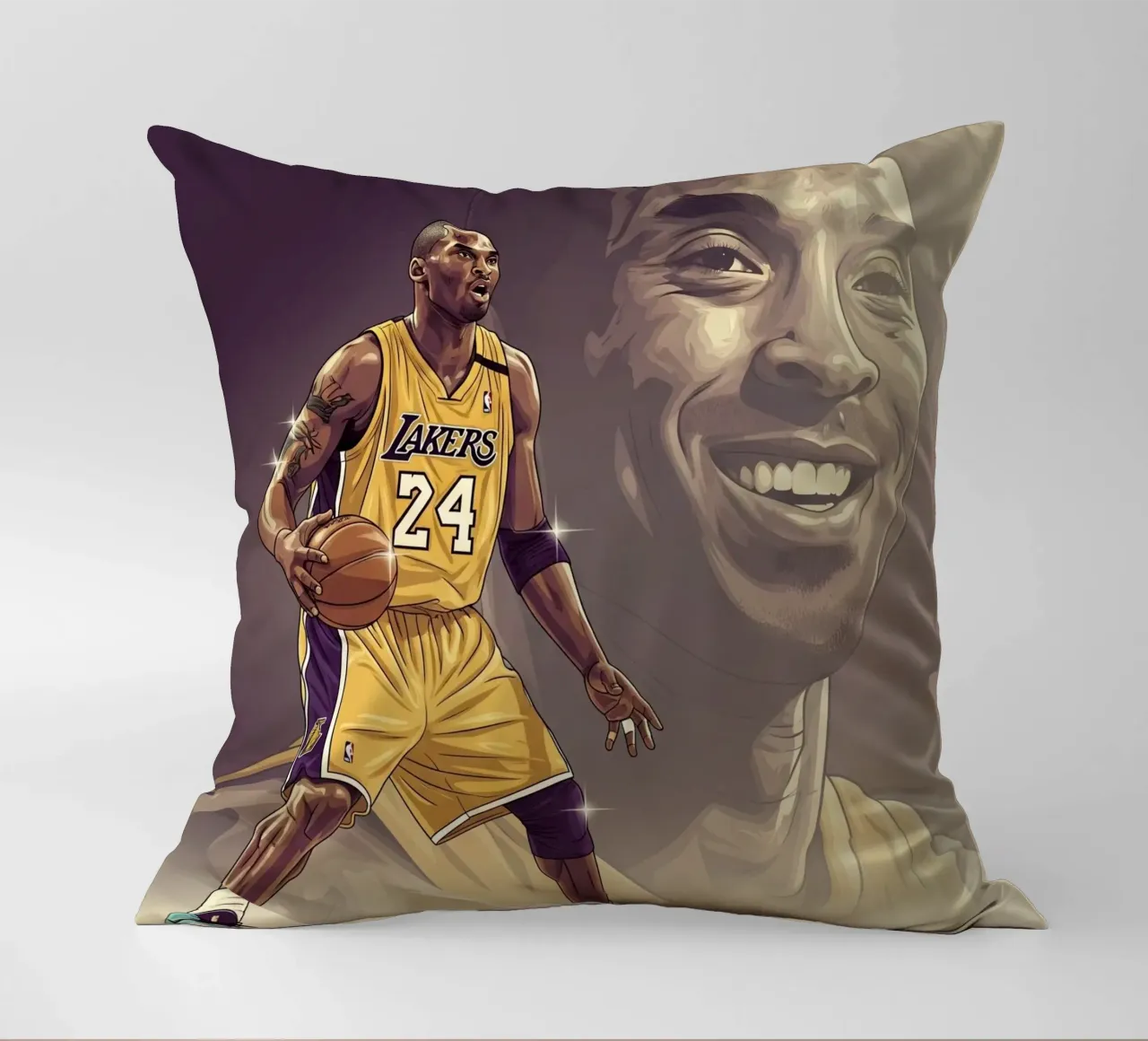 Kobe Bryant smile cuscino da Lembayung art