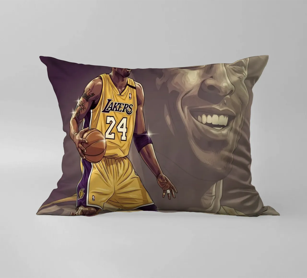 Kobe Bryant smile cuscino da Lembayung art