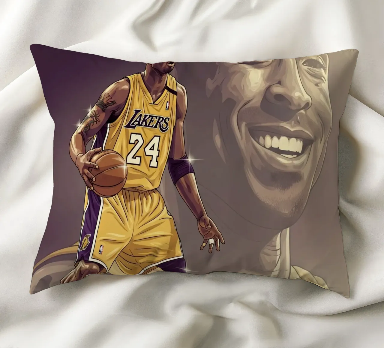 Kobe Bryant smile cuscino da Lembayung art