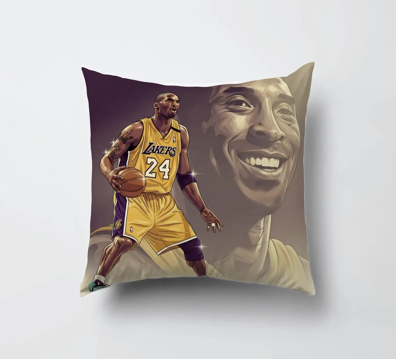 Kobe Bryant smile cuscino da Lembayung art