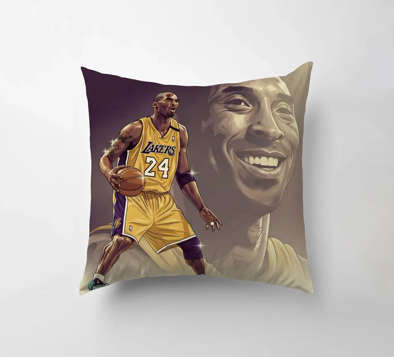 Kobe Bryant smile cuscino da Lembayung art