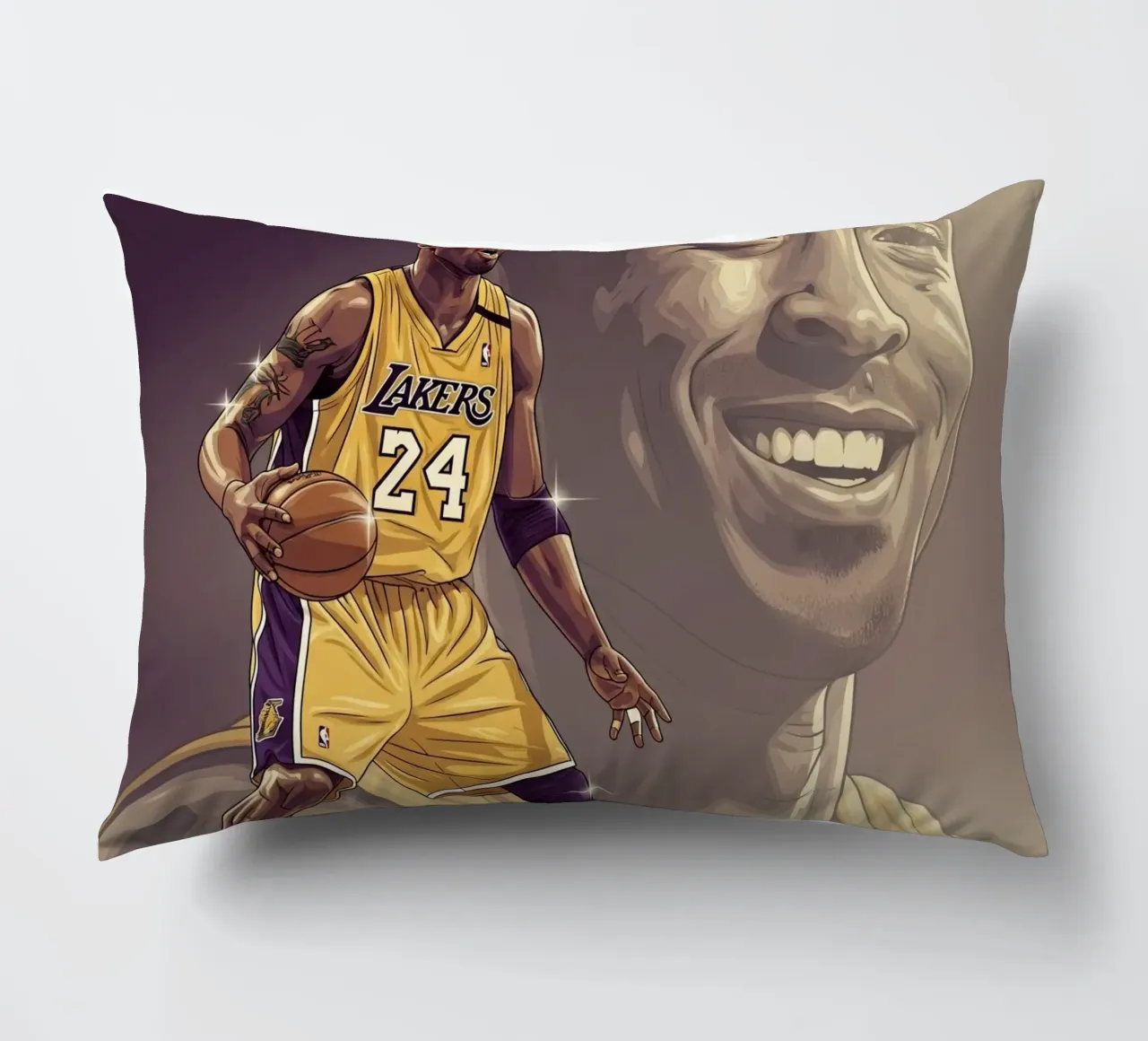Kobe Bryant smile cuscino da Lembayung art