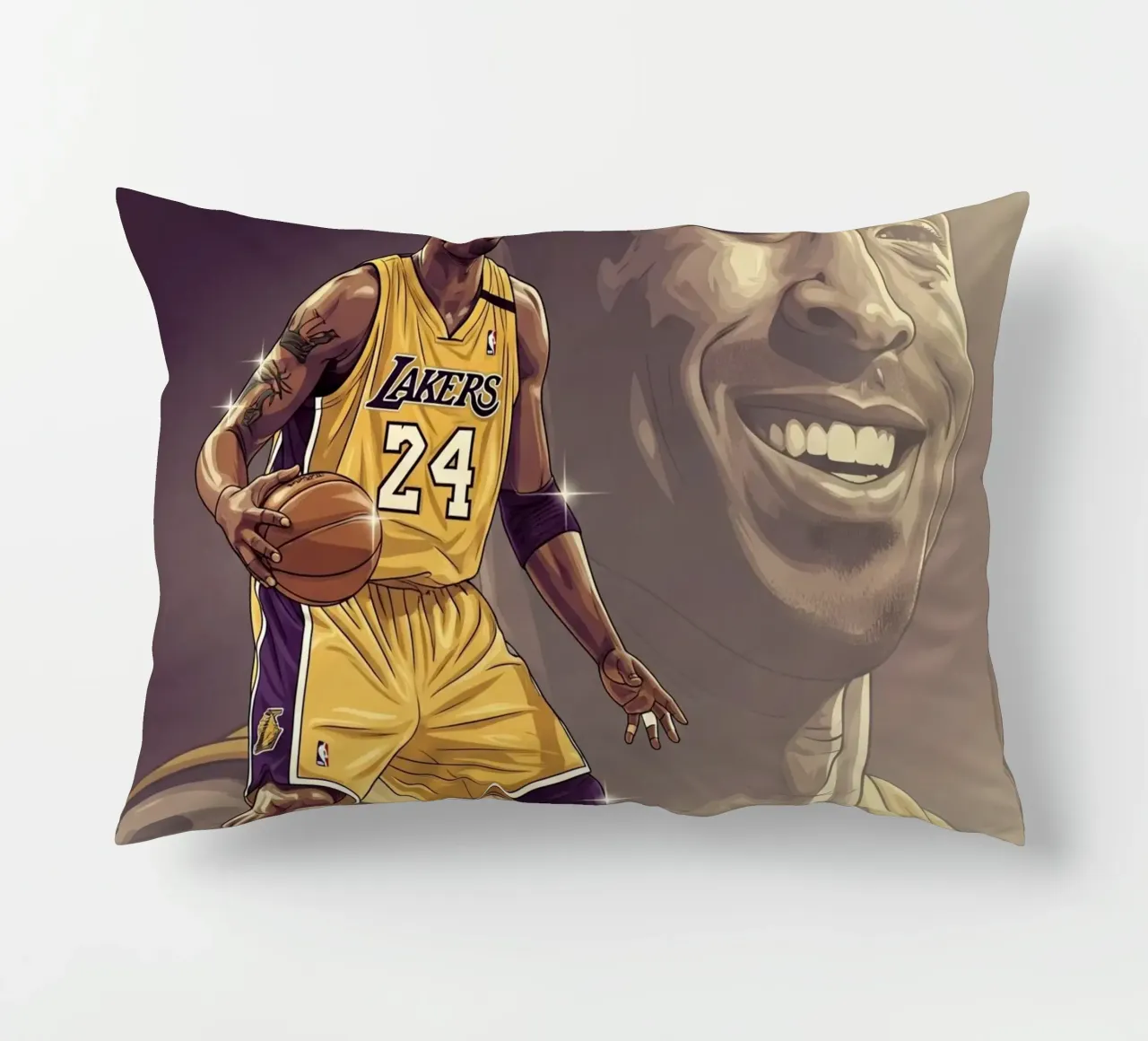 Kobe Bryant smile cuscino da Lembayung art