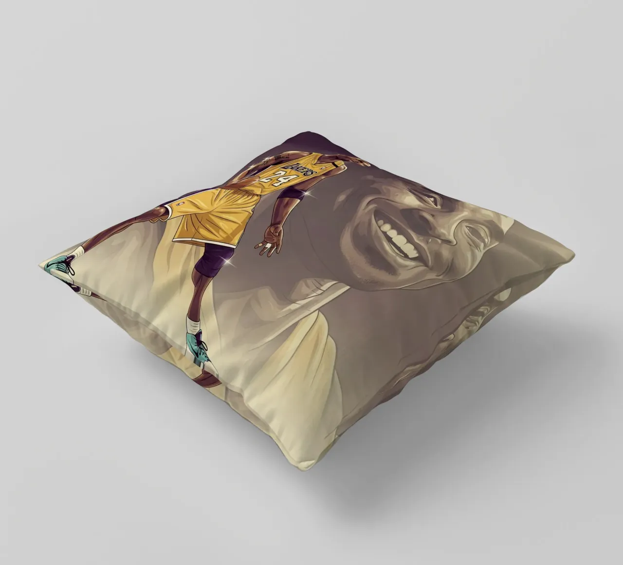 Kobe Bryant smile cuscino da Lembayung art