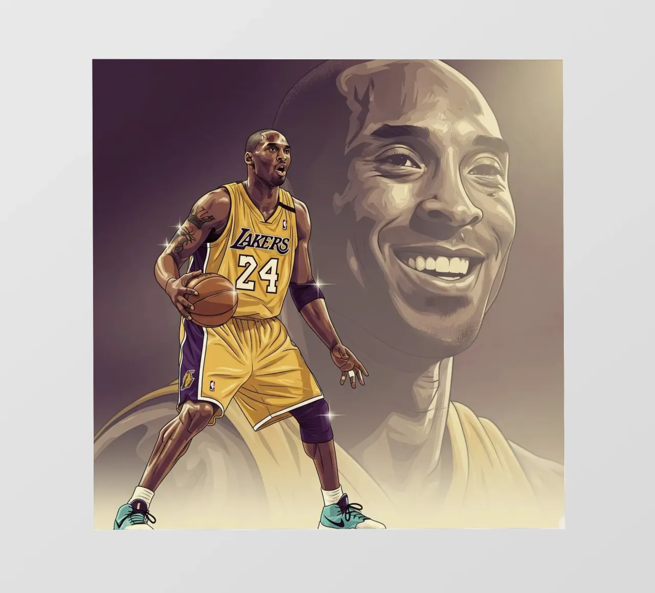 Kobe Bryant smile telo in pvc da Lembayung art