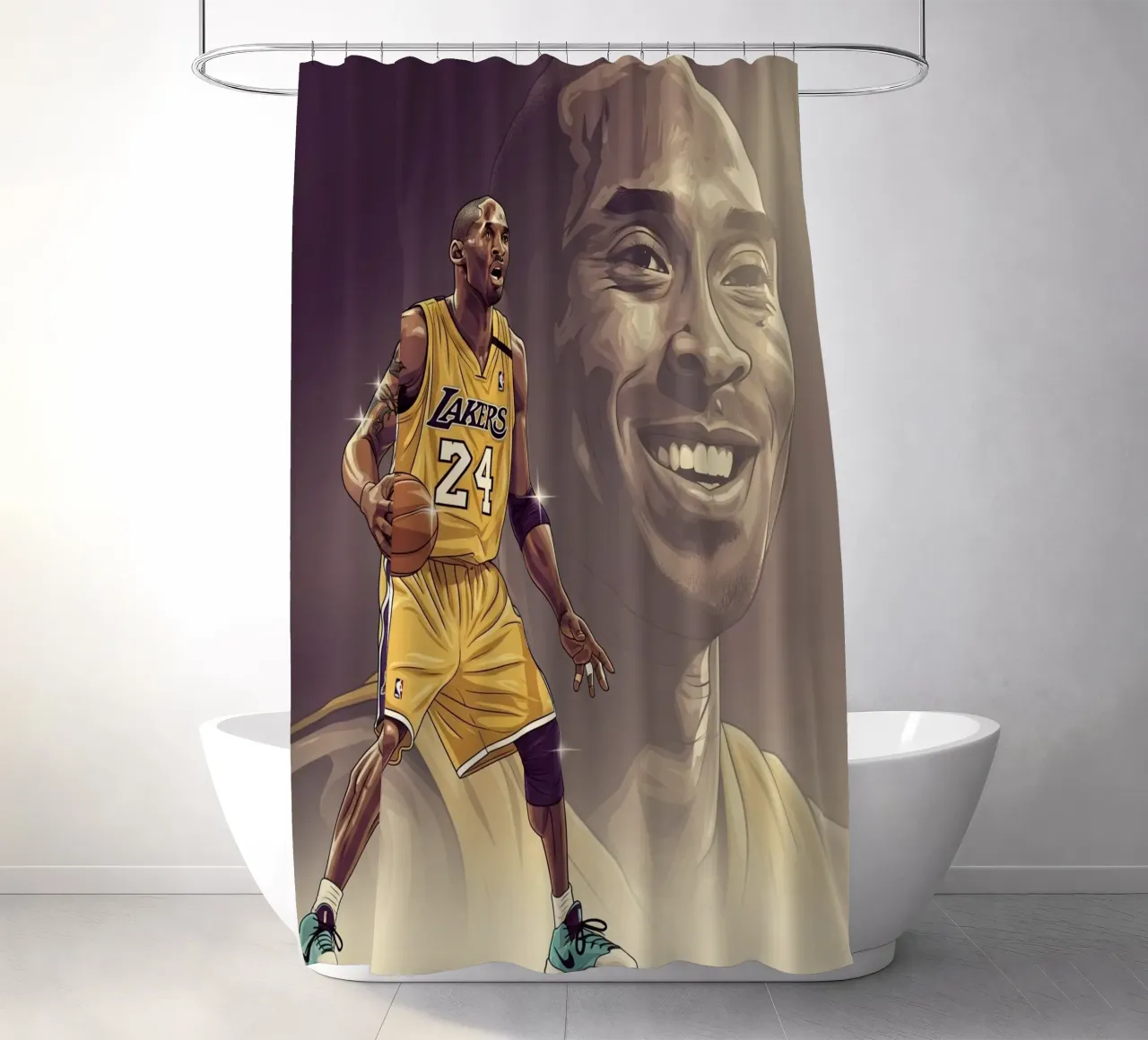 Kobe Bryant smile tenda da doccia da Lembayung art