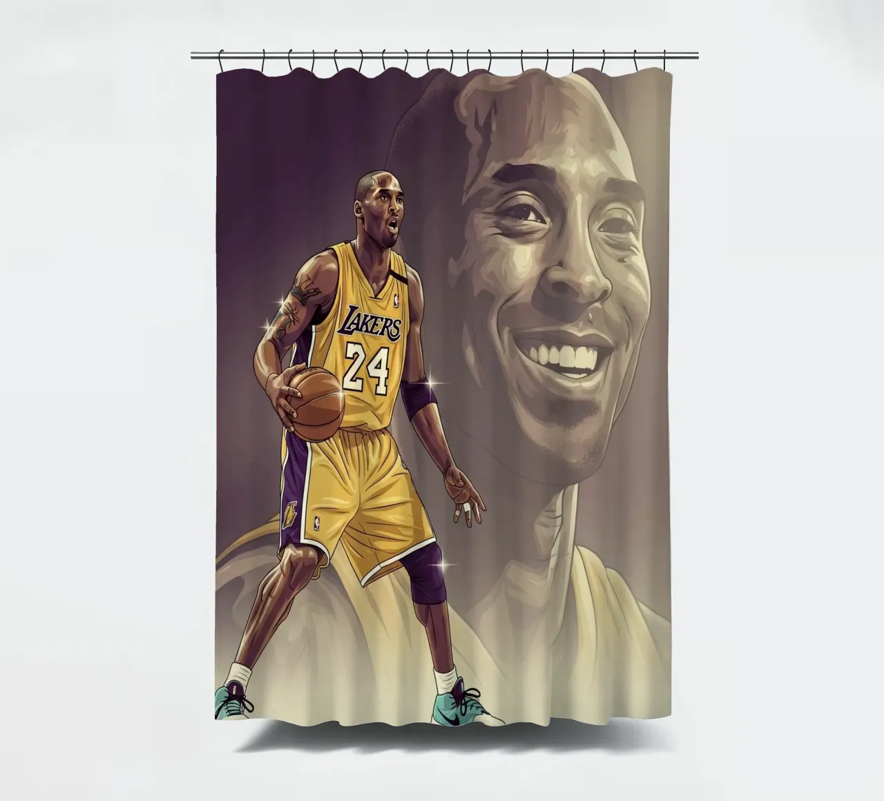 Kobe Bryant smile tenda da doccia da Lembayung art