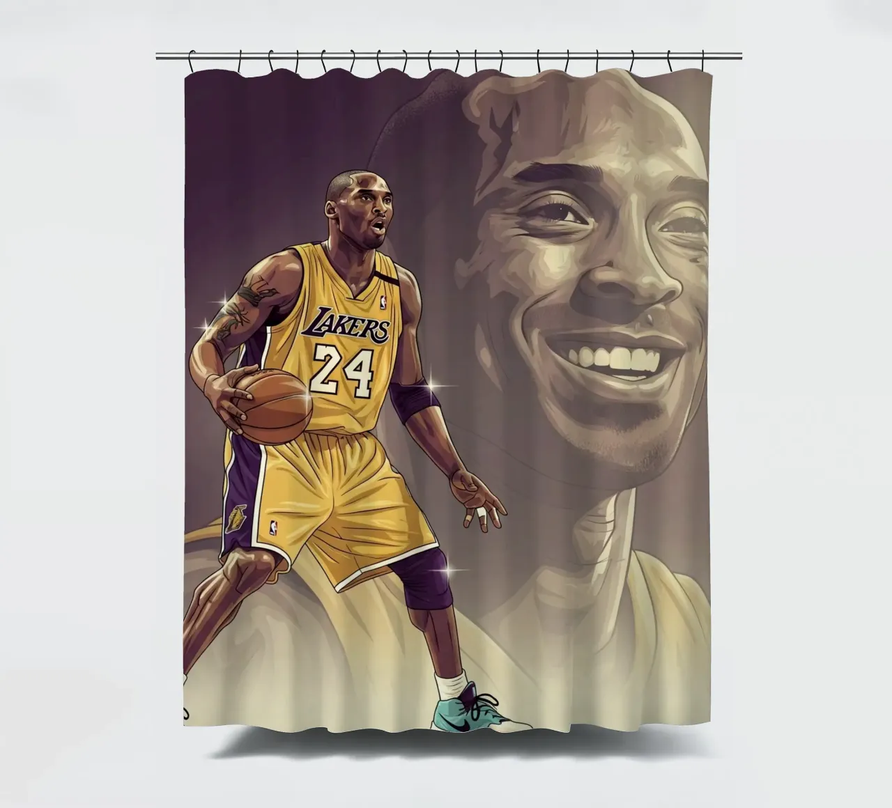Kobe Bryant smile tenda da doccia da Lembayung art