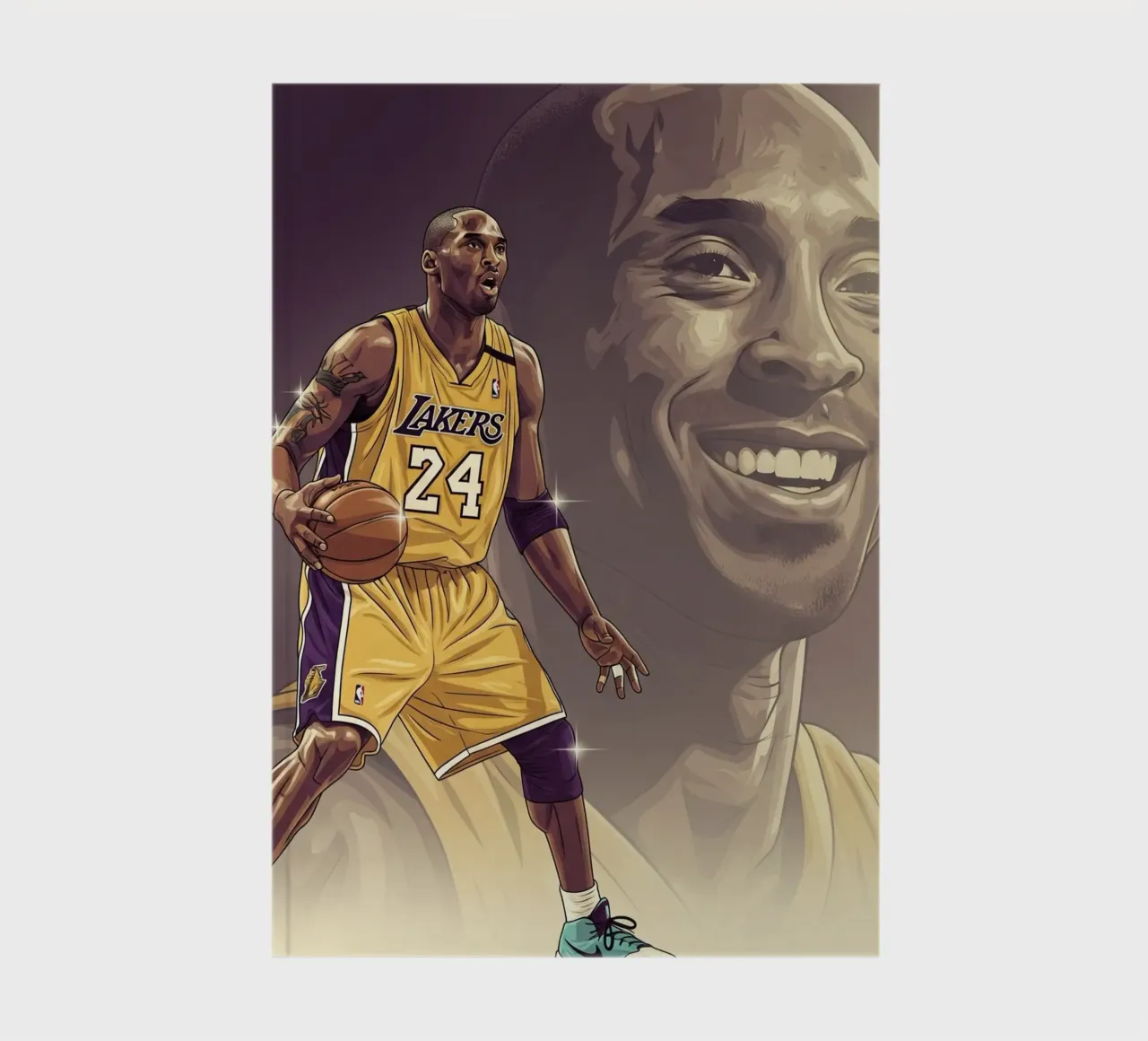 Kobe Bryant smile Notizbuch von Lembayung art
