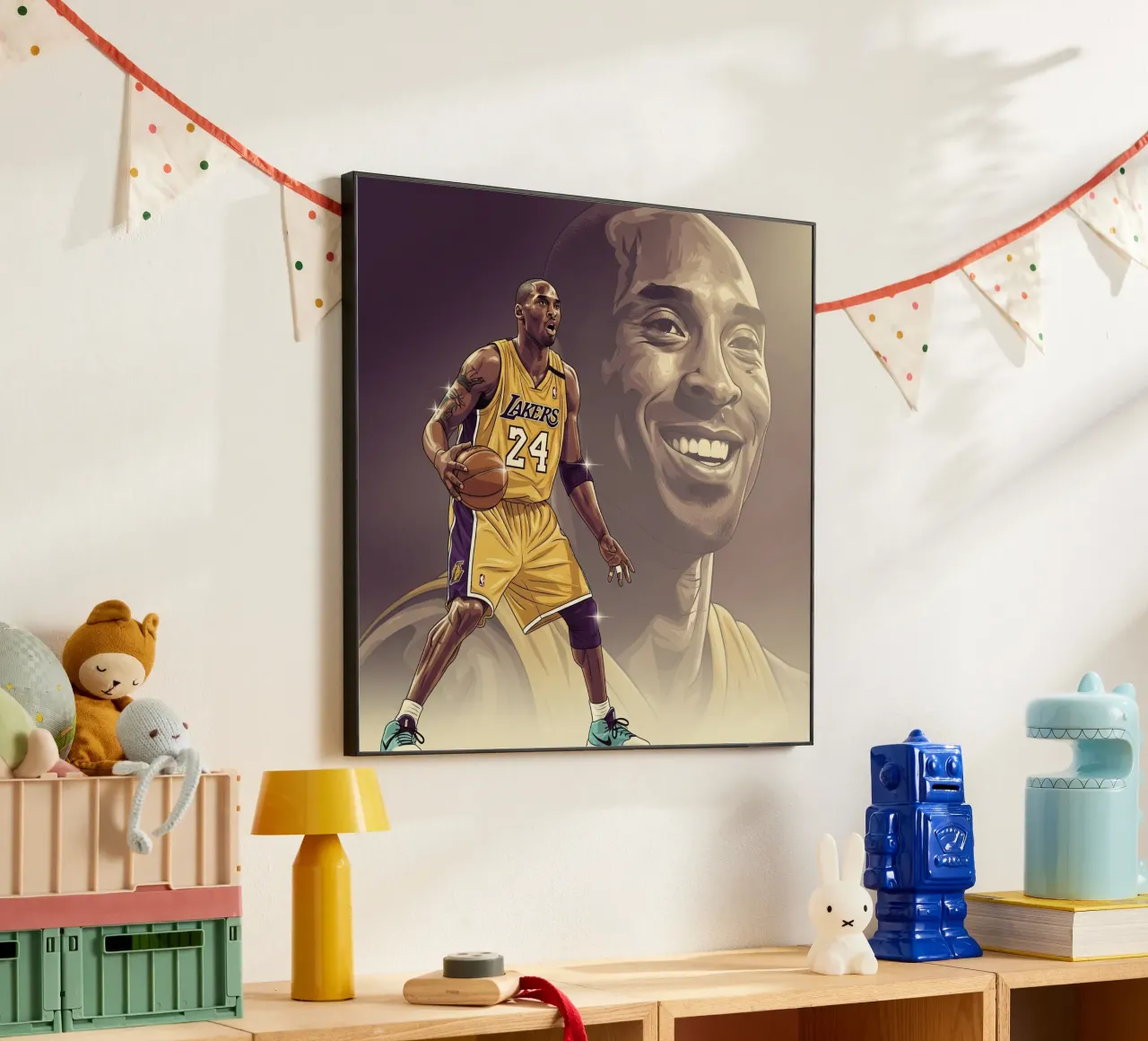 Kobe Bryant smile alluminio dibond da Lembayung art
