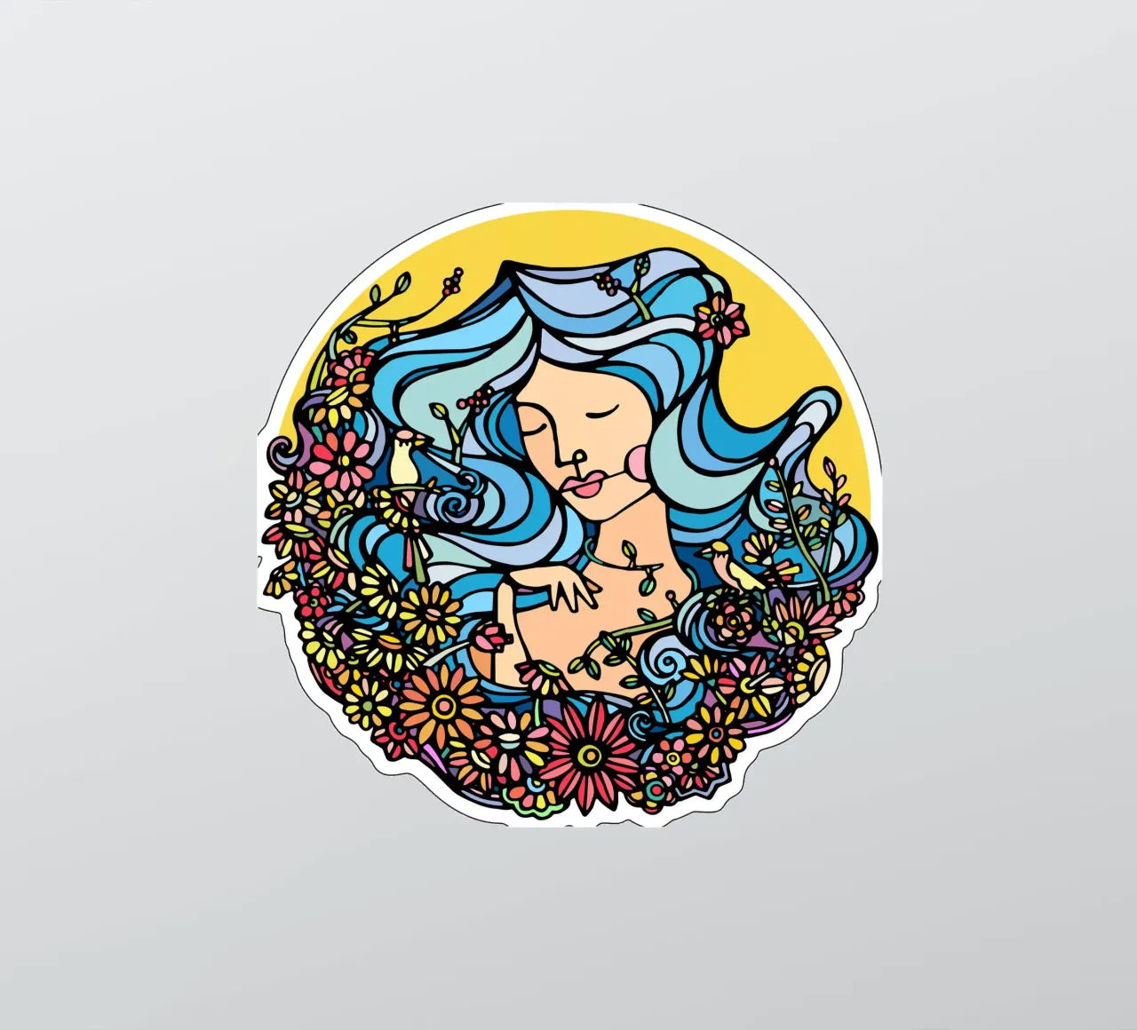 Play with birds sticker by Ninhol