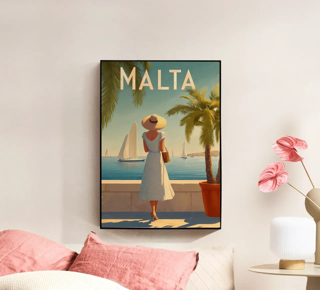 Malta Vintage Reiseposter acrylic glass by Vintage Travel Art