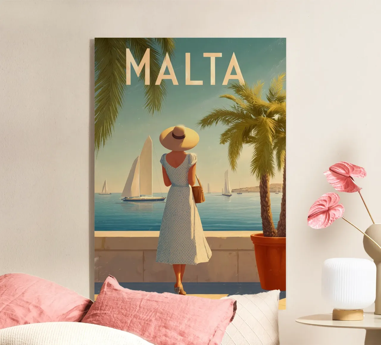 Malta Vintage Reiseposter acrylic glass by Vintage Travel Art