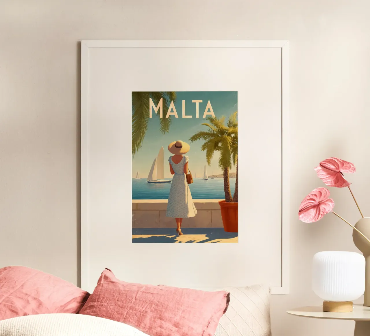 Malta Vintage Reiseposter poster by Vintage Travel Art