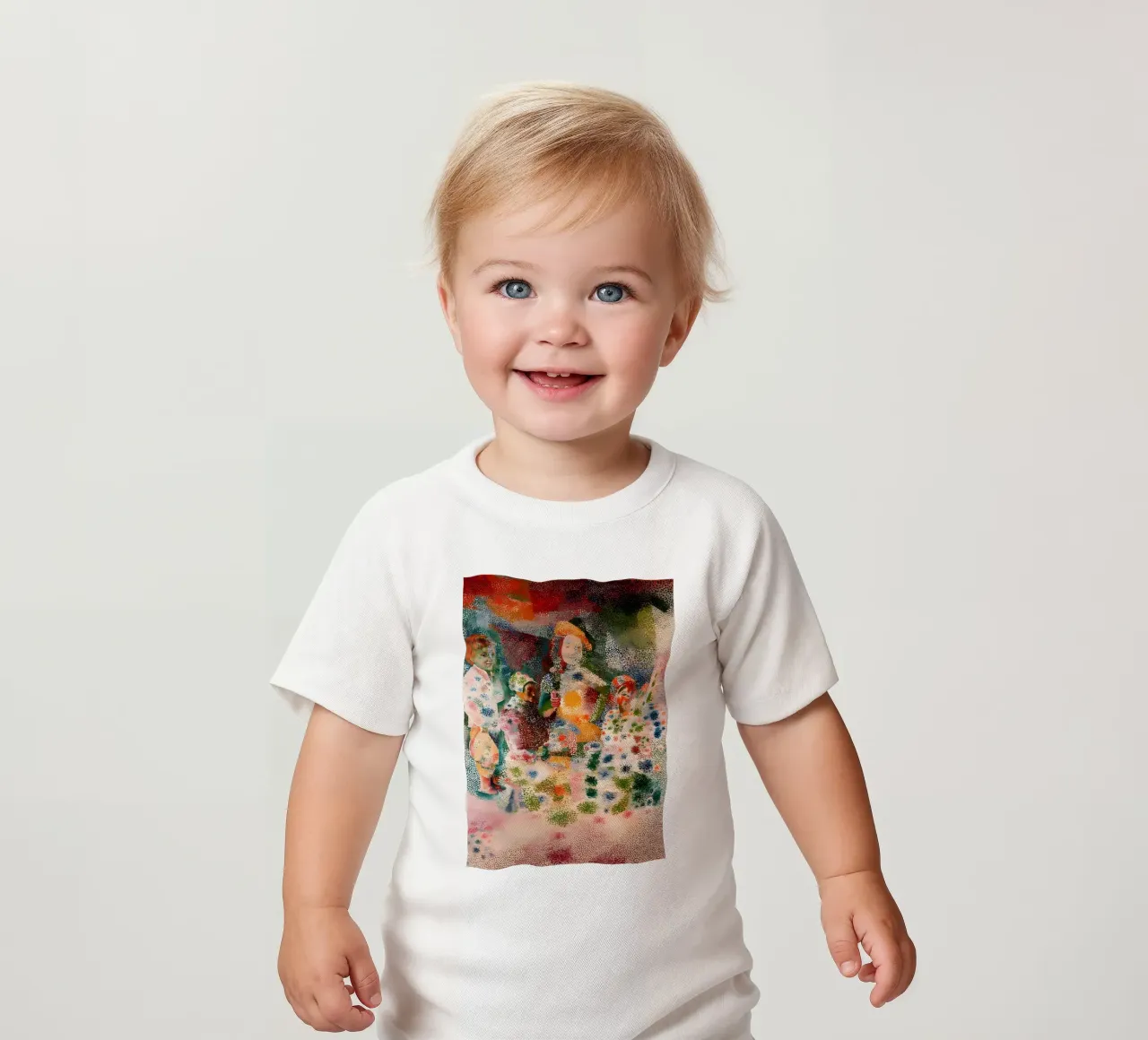 Picasso Inspired Child Portrait - Abstract Expressionist Pri baby t-shirt by homdeco