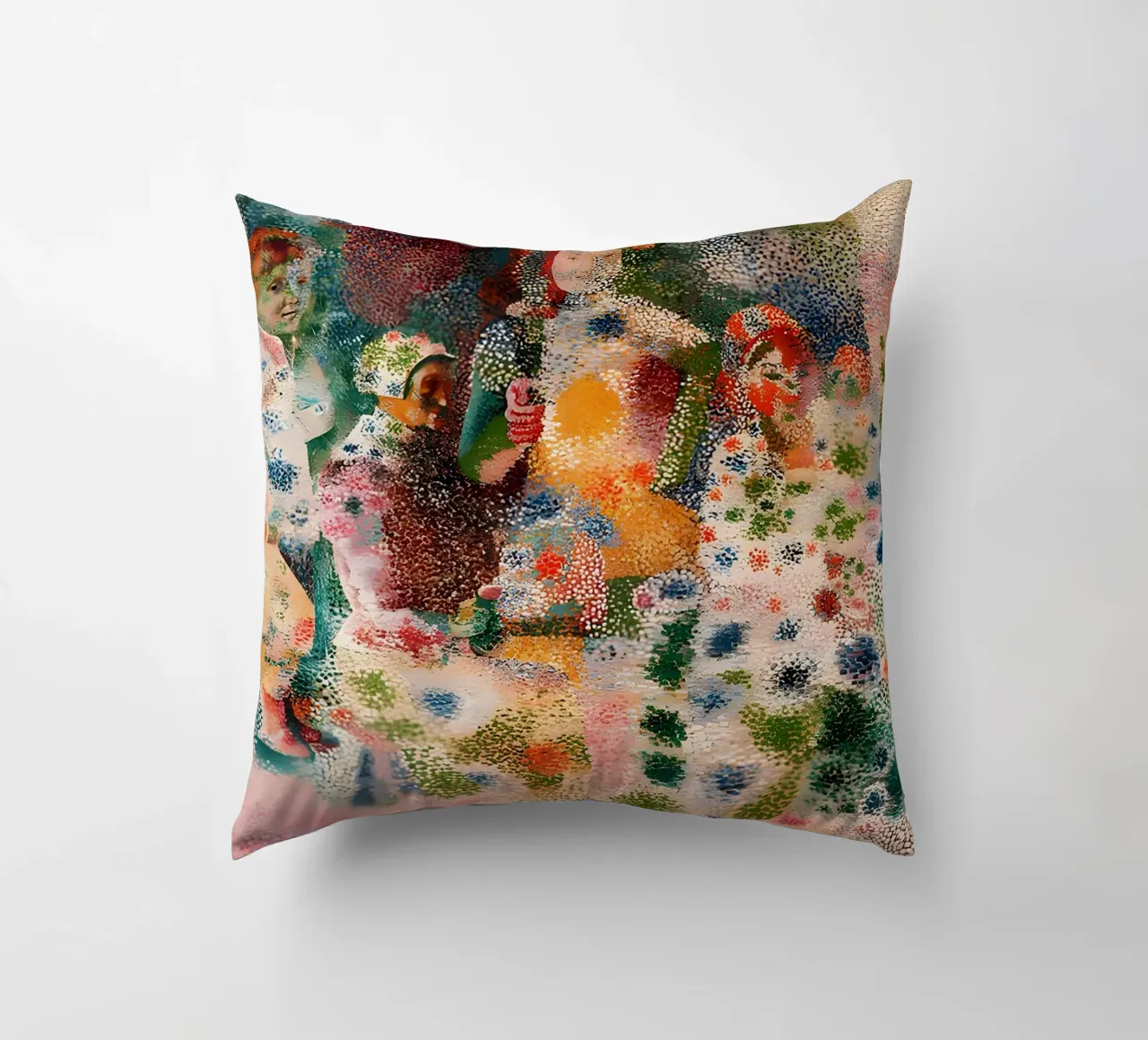 Picasso Inspired Child Portrait - Abstract Expressionist Pri decorative cushion by homdeco