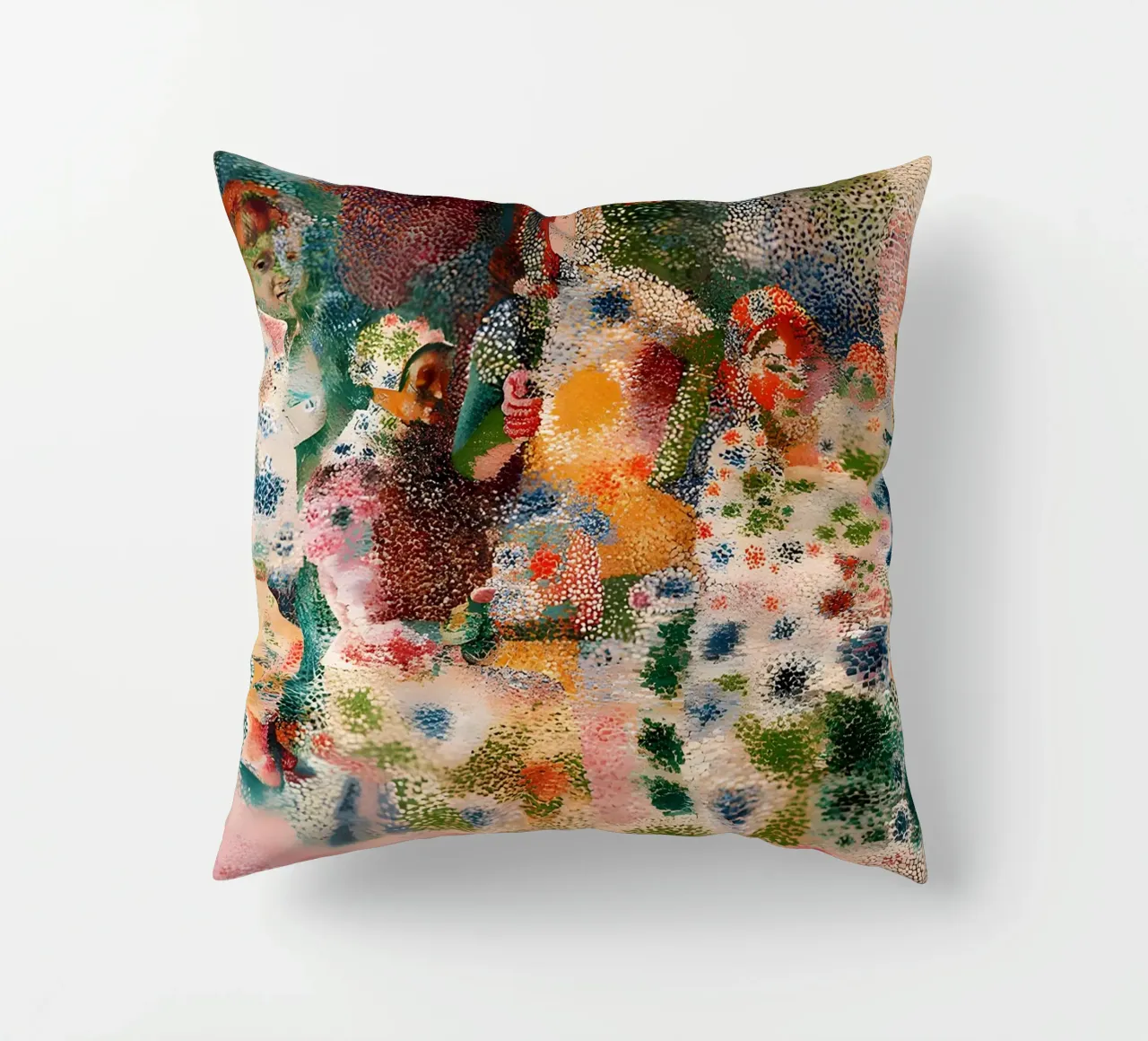 Picasso Inspired Child Portrait - Abstract Expressionist Pri decorative cushion by homdeco