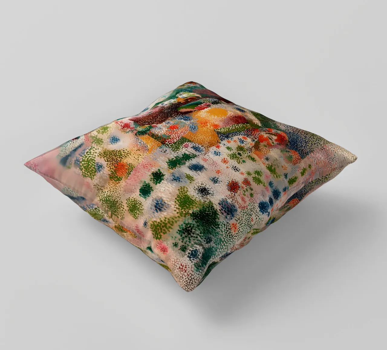 Picasso Inspired Child Portrait - Abstract Expressionist Pri decorative cushion by homdeco