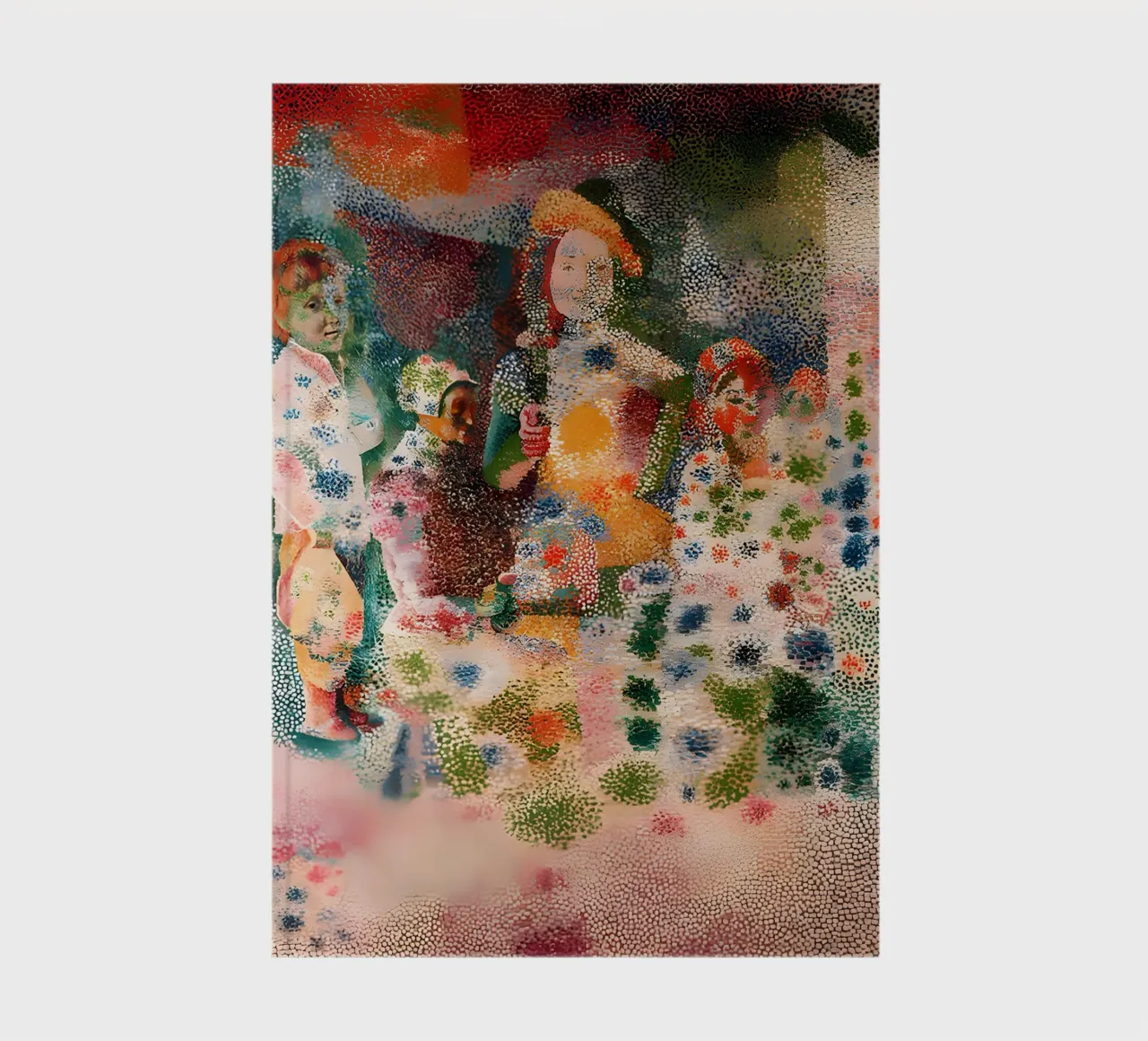Picasso Inspired Child Portrait - Abstract Expressionist Pri notebook by homdeco