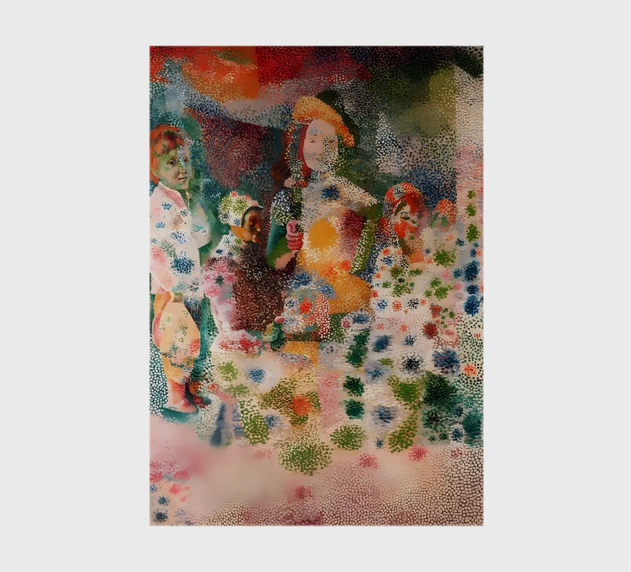 Picasso Inspired Child Portrait - Abstract Expressionist Pri notebook by homdeco