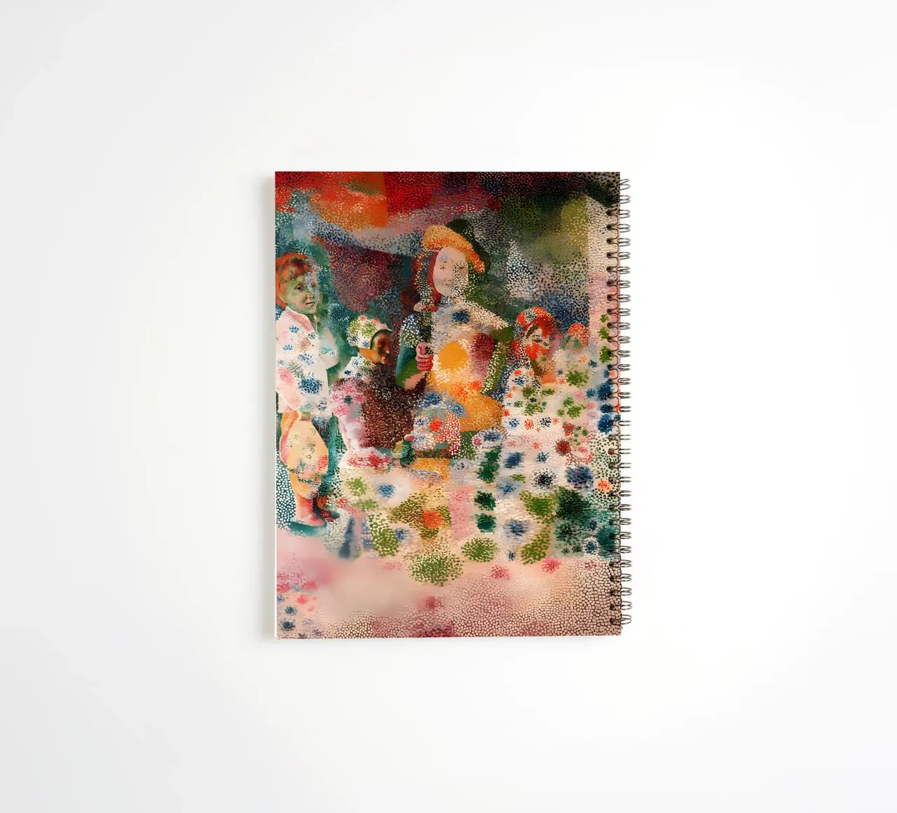 Picasso Inspired Child Portrait - Abstract Expressionist Pri spiral notebook by homdeco