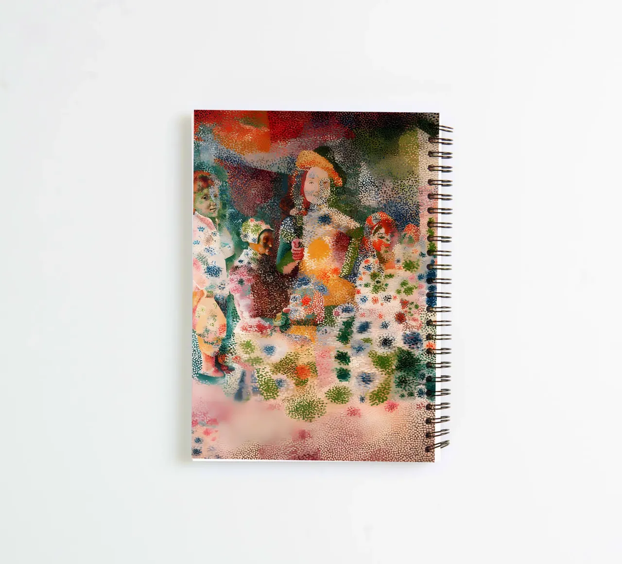 Picasso Inspired Child Portrait - Abstract Expressionist Pri spiral notebook by homdeco
