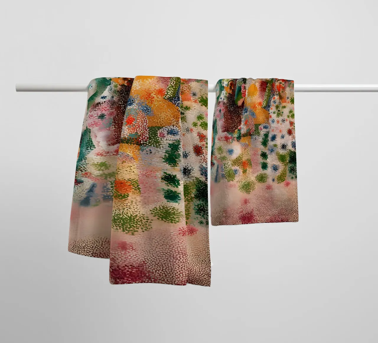 Picasso Inspired Child Portrait - Abstract Expressionist Pri towel by homdeco