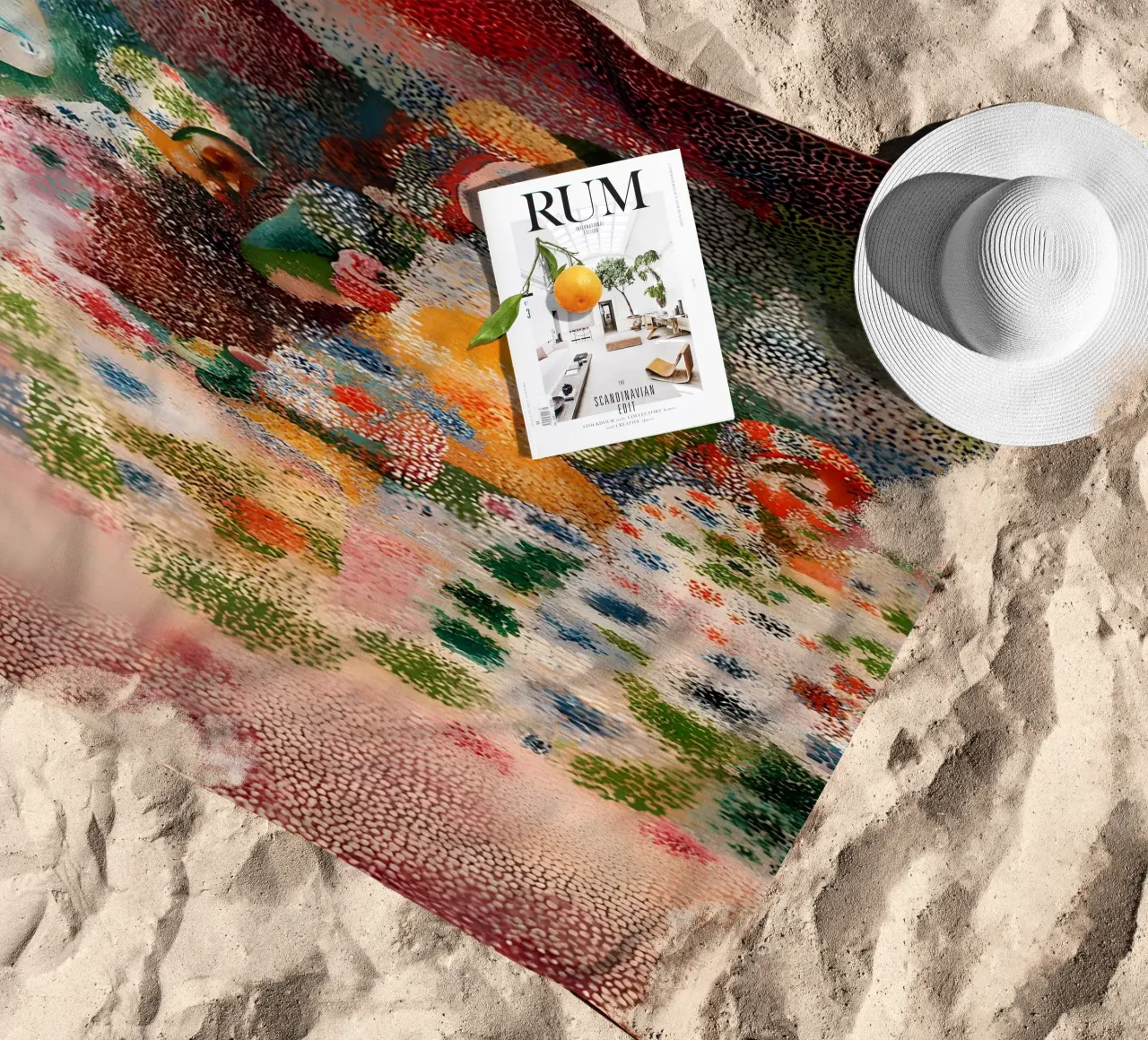 Picasso Inspired Child Portrait - Abstract Expressionist Pri beach towel by homdeco