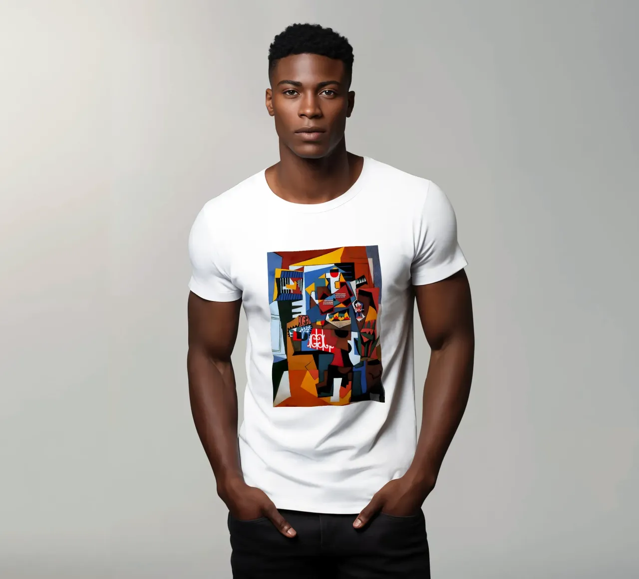 Picasso Inspired Still Life - Dynamic Cubist Art Print t-shirt by homdeco