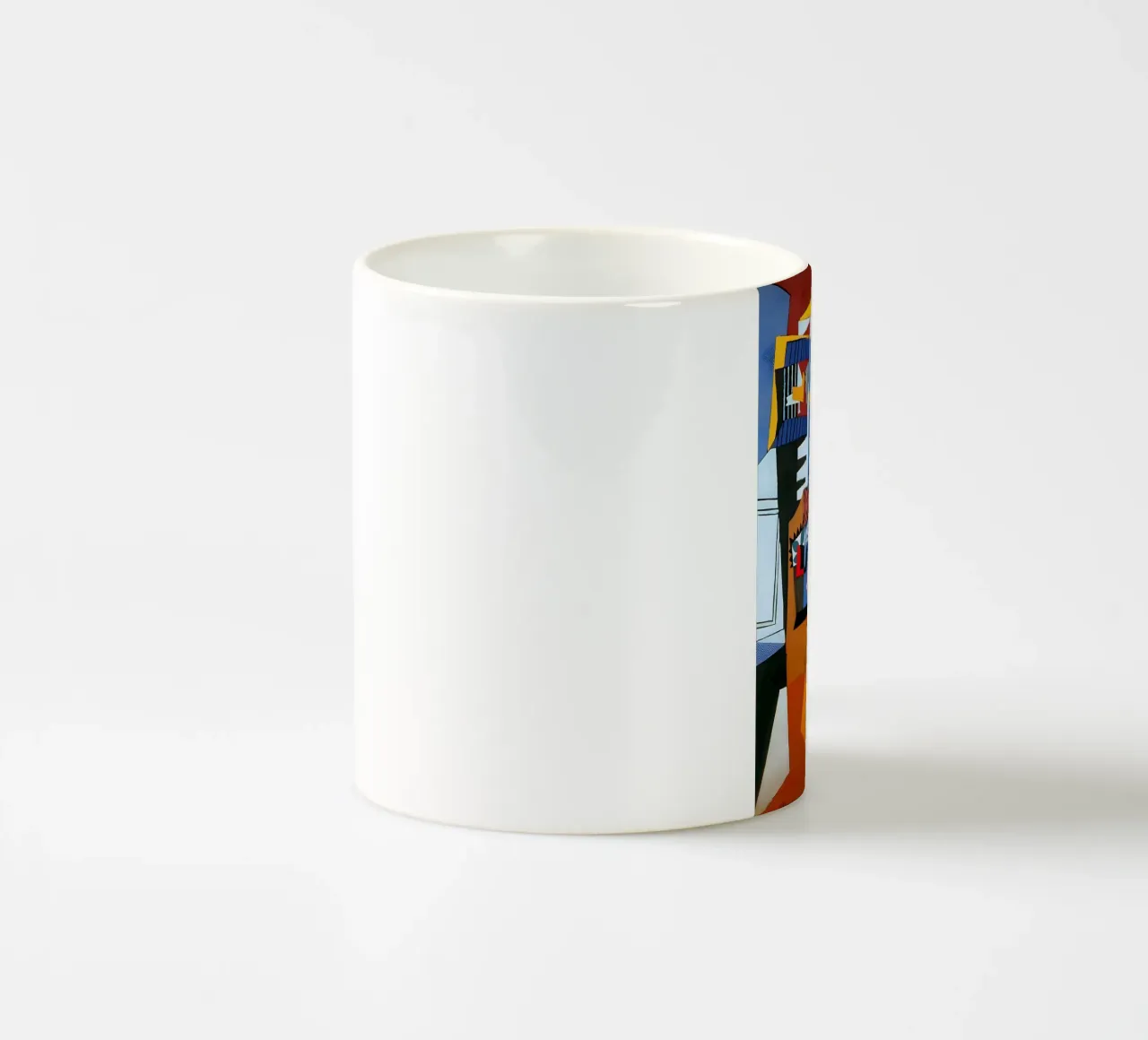 Picasso Inspired Still Life - Dynamic Cubist Art Print ceramic mug by homdeco