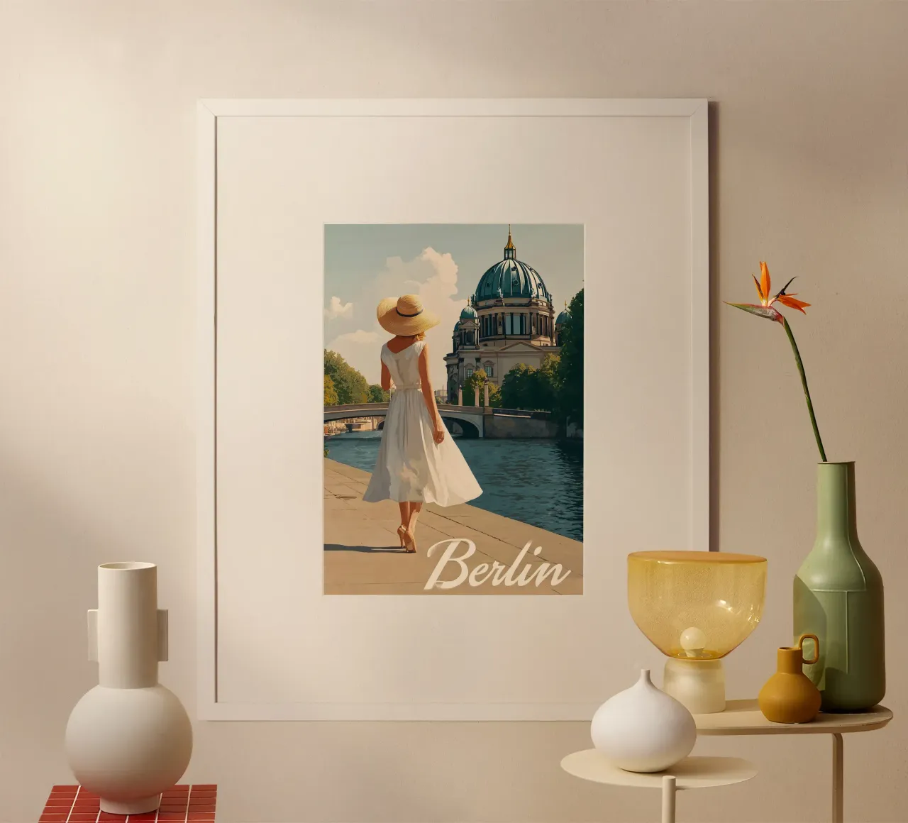 Berlin vintage art hahnemühle by Vintage Travel Art