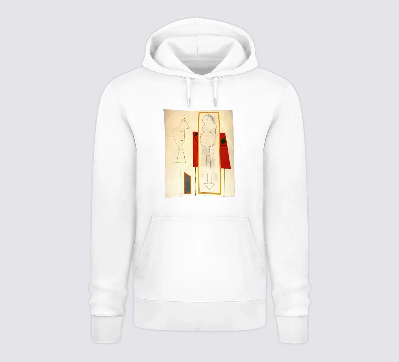 Forme surreali ispirate a Picasso - Arte astratta minimalista Pri felpa con cappuccio da homdeco