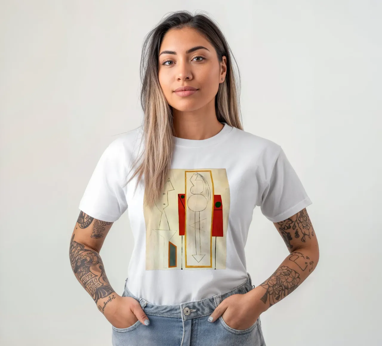 Forme surreali ispirate a Picasso - Arte astratta minimalista Pri t-shirt da homdeco