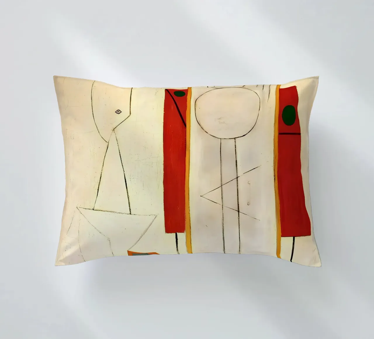 Forme surreali ispirate a Picasso - Arte astratta minimalista Pri cuscino da homdeco