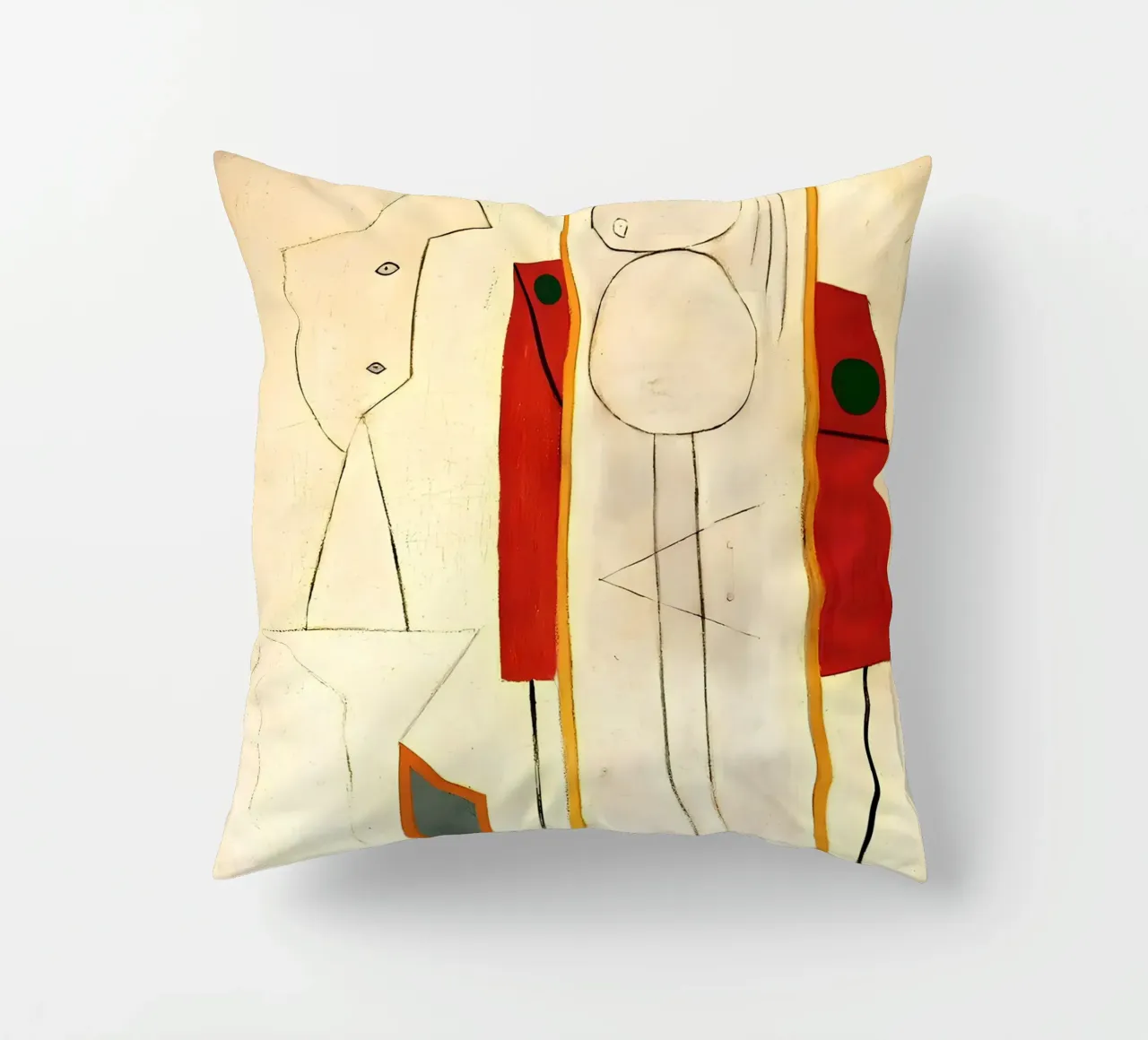 Forme surreali ispirate a Picasso - Arte astratta minimalista Pri cuscino da homdeco