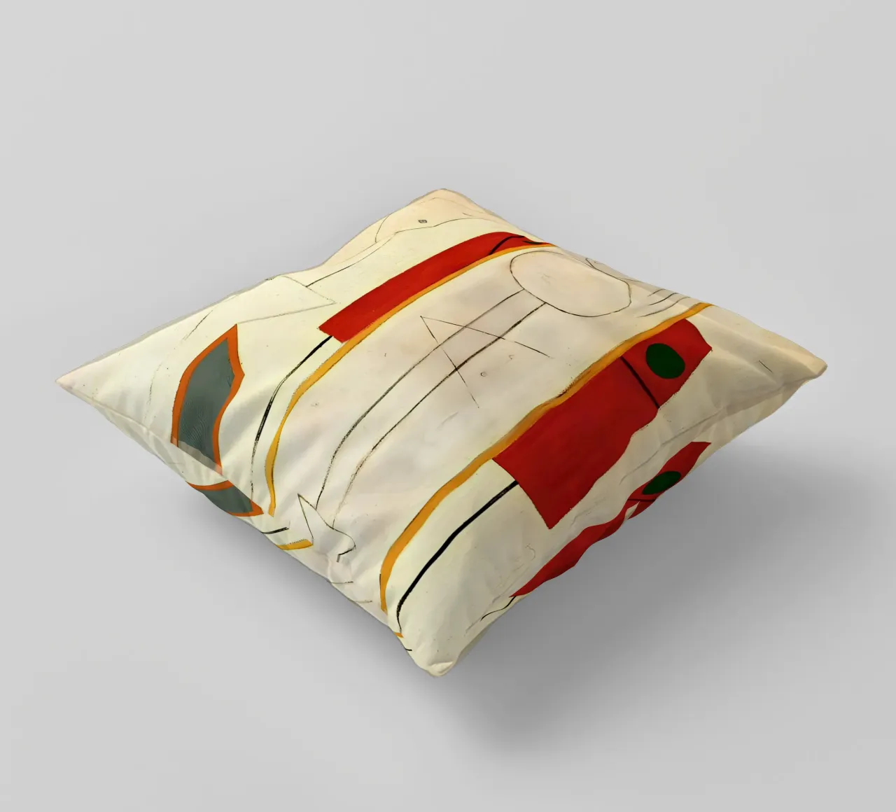Forme surreali ispirate a Picasso - Arte astratta minimalista Pri cuscino da homdeco