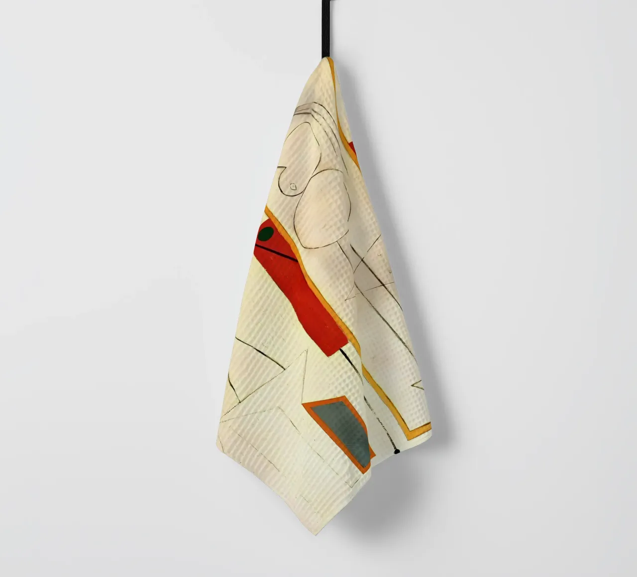Forme surreali ispirate a Picasso - Arte astratta minimalista Pri canovaccio da cucina da homdeco