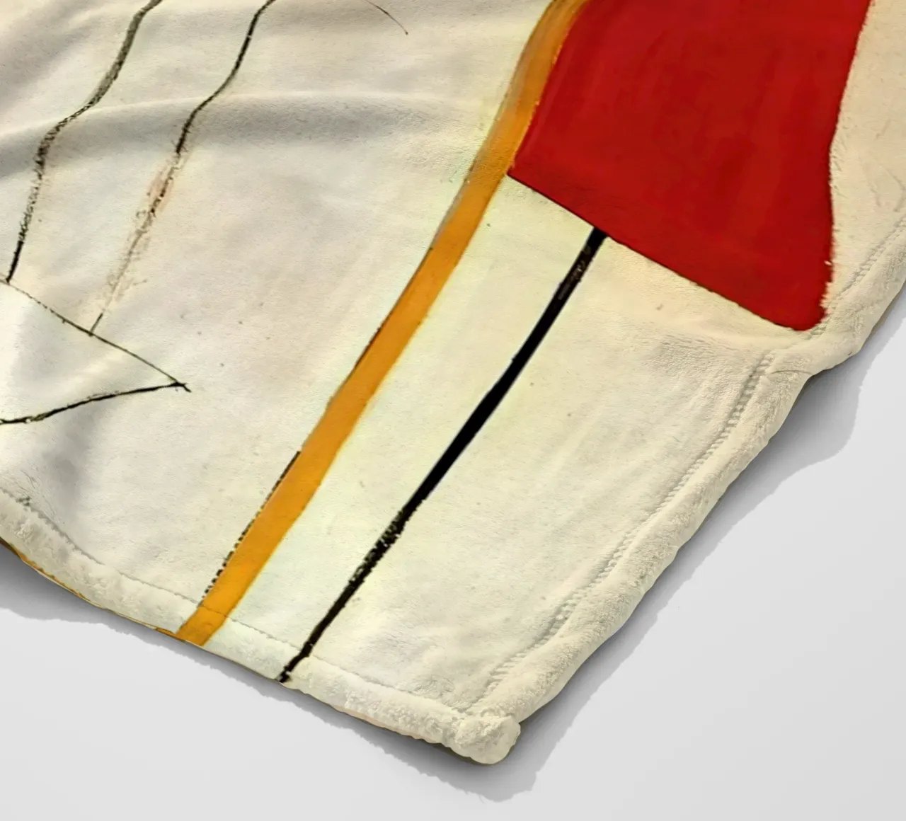Forme surreali ispirate a Picasso - Arte astratta minimalista Pri coperta in pile da homdeco