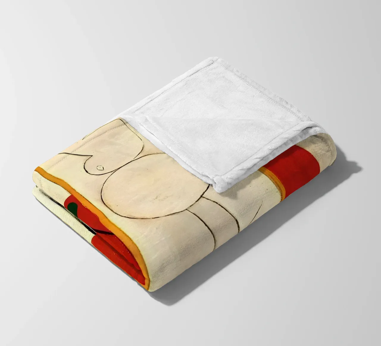 Forme surreali ispirate a Picasso - Arte astratta minimalista Pri coperta in pile da homdeco