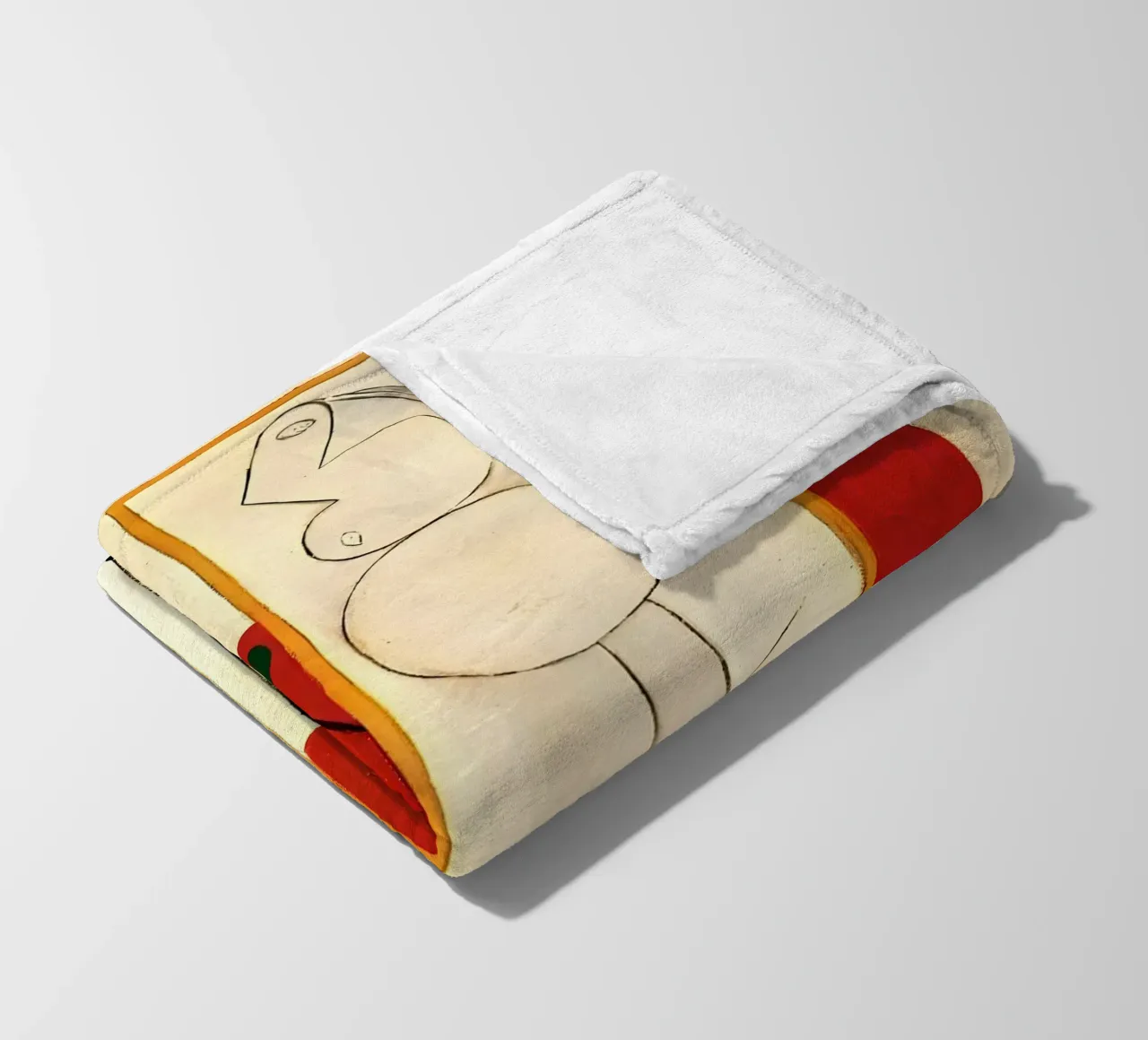 Forme surreali ispirate a Picasso - Arte astratta minimalista Pri coperta in pile da homdeco