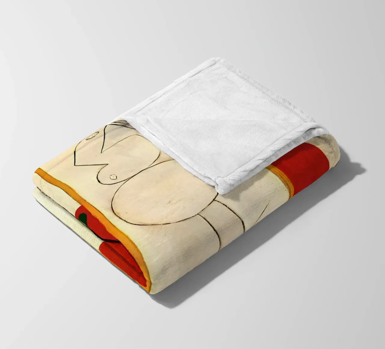 Forme surreali ispirate a Picasso - Arte astratta minimalista Pri coperta in pile da homdeco