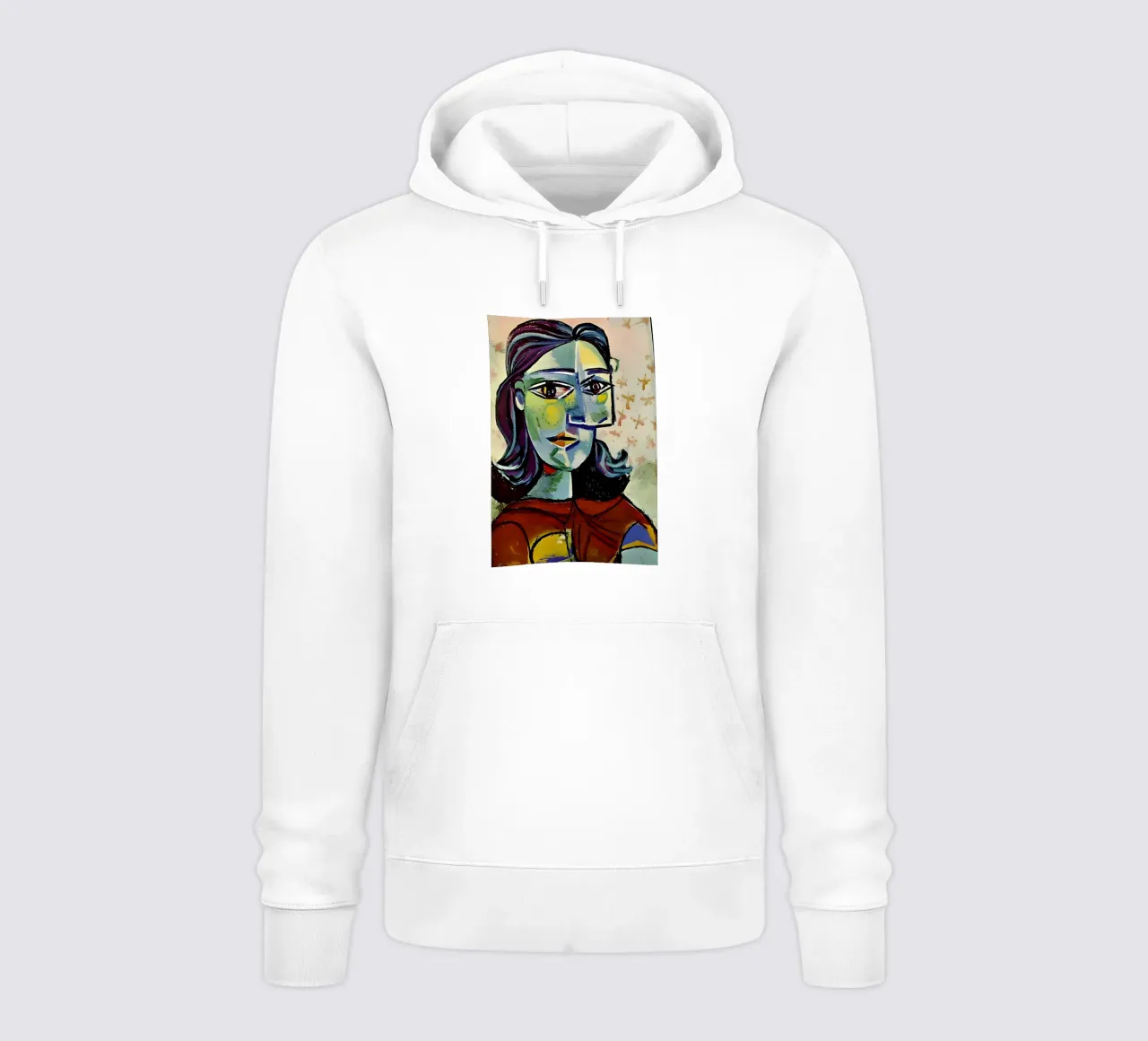Ritratto di donna ispirato a Picasso - Stampa cubista in grassetto felpa con cappuccio da homdeco
