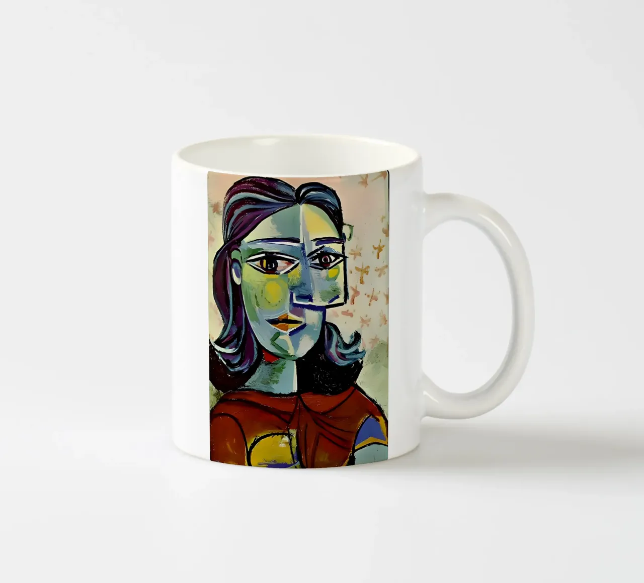 Ritratto di donna ispirato a Picasso - Stampa cubista in grassetto tazza in ceramica da homdeco