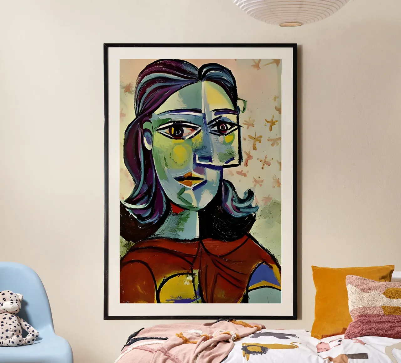 Ritratto di donna ispirato a Picasso - Stampa cubista in grassetto carta hahnemühle da homdeco