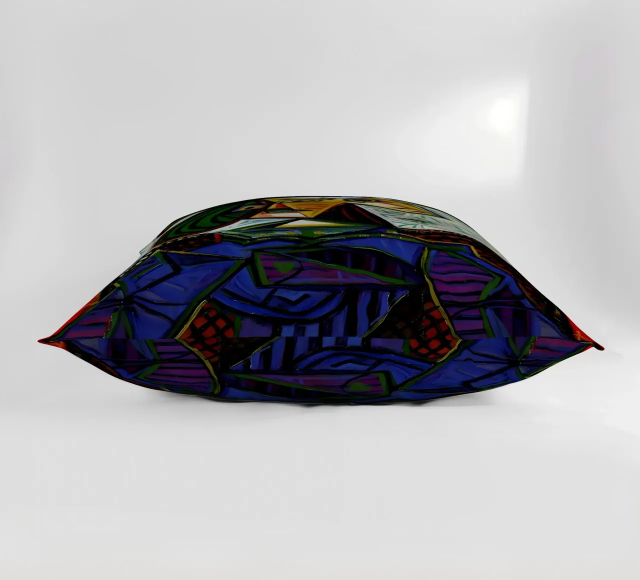 Donna con cappello ispirata a Picasso - Ritratto cubista iconico cuscino da homdeco