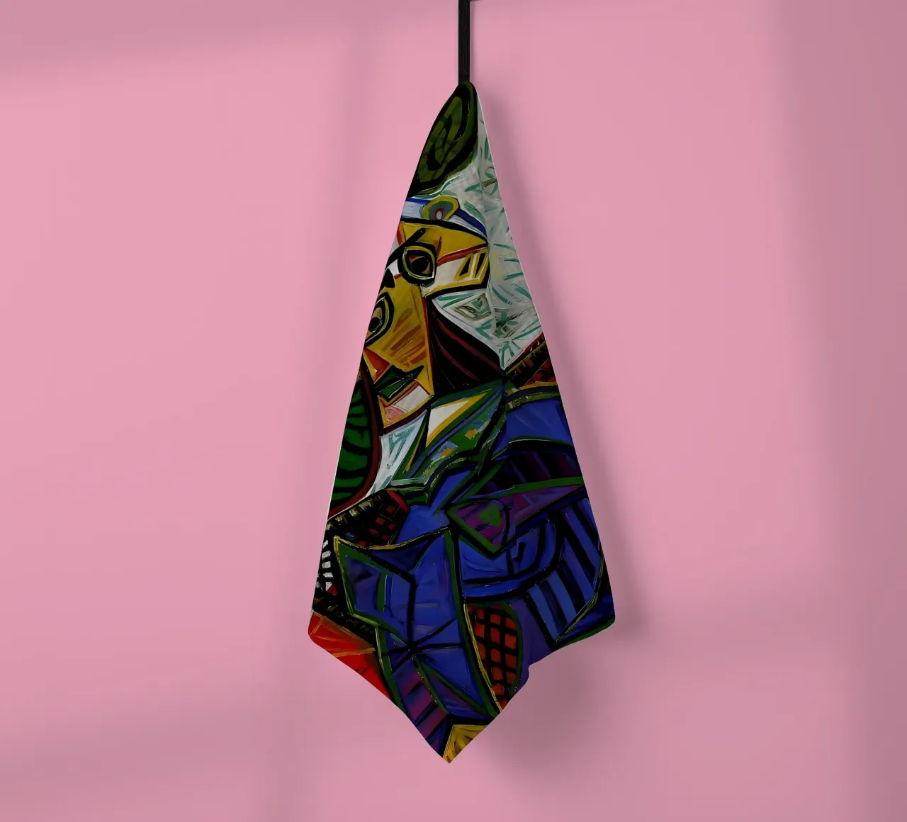 Donna con cappello ispirata a Picasso - Ritratto cubista iconico canovaccio da cucina da homdeco