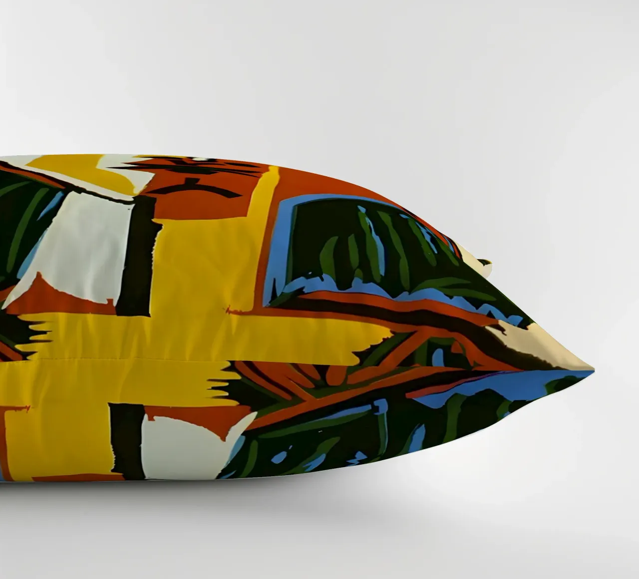 Testa di donna ispirata a Picasso - Vivace ritratto cubista cuscino da homdeco